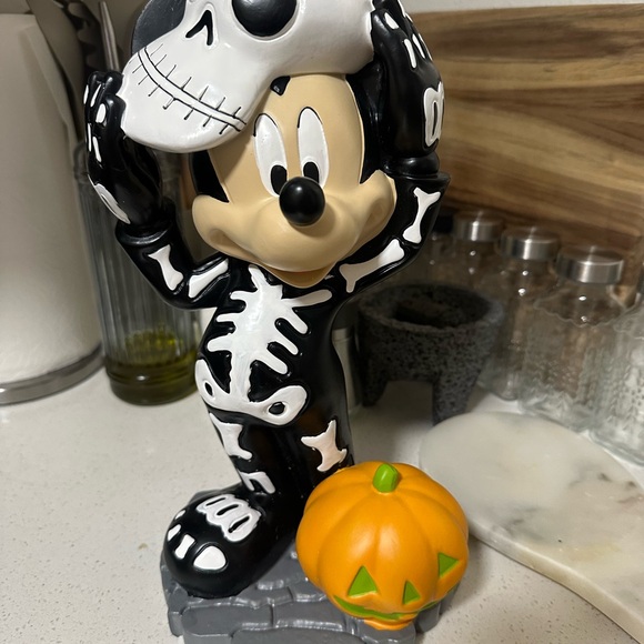 Mickey Mouse Skeleton with Pumpkin